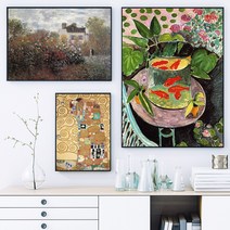 세계의명화 인테리어액자 고흐해바라기그림 거실액자 마티즈 모네 클림트그림 아트월 거실액자, 07.클림트-기다림