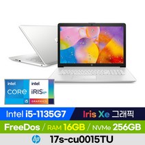 HP 17s-cu0015TU 가성비 학습용 업무용 사무용 인강용 주식 온라인게임 큰화면 17인치 노트북 (코어i5-1135G7/Iris Xe), 윈도우 미포함, 16GB, 256GB, 코어i5, 실버