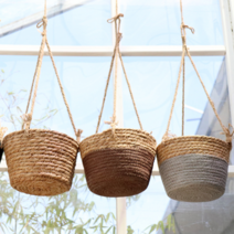 반얀플랜테리어 노르드 라탄 행잉화분, 내츄럴