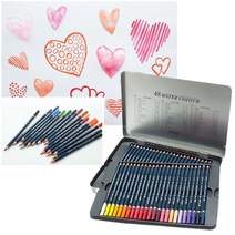 수채화기초 색연필 인물화 초2 4학년 생일선물 여아선물 수성펜 수채화 인물 소묘, 12색