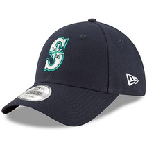 New Era MLB Road The League 9FORTY 조절 가능한 캡 4643216288, Seattle Mariners Navy