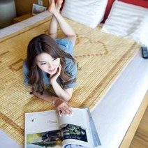 대자리 대나무매트 쿨매트 대나무자리 마작자리 돗자리 하트마작