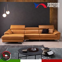 [쉐우드가구]드봉 4인용 카우치형 이태리 프로 아닐린 천연면피 소가죽 기 능 성 소파, 코튼베이지/ 카우치형(좌형)