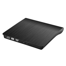USB 3.0 외부 CD DVD 플레이어 광학 드라이브 RW 버너 리더 라이터 승 7/8/10, Black