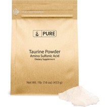 Pure Original Ingredients 타우린 파우더 1 lb 건강 보조 식품 상시 순수 무첨가, 01 1파운드(1팩)