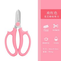 전지 가위 감나무 가지치기 꽃가위 꽃집 특별한 꽃꽂 가지 치기 가정용 꽃 커팅 특수, Option)Pink (품번 121042)