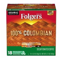 폴저스 Folgers Coffee 고멧 셀렉션 케이컵 디카페인 라이블리 콜롬비안 18개입, 1팩