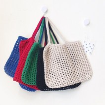 [DIY]몬지얀 네트백뜨기 코바늘가방 여름실 여름가방만들기 netbag, 다크브라운