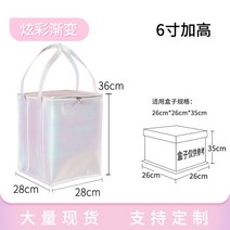 케이크 보냉팩 디져트 배달 은박 보온 가방 오로라 민트 중형 대형 6 10 12 인치 높은, [오로라]6인치-높이36cm