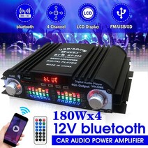 오디오앰프 진공관앰프 파워앰프 미니 노래방 WooBong 새로운 12 볼트 자동차 오디오 앰프 DC 4 채널 미니, 한개옵션0