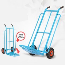 세탁공장 중량 적재물 짐운반 이륜 구루마 끌차 밀차 야외창고 농업용손수레, 이단카(각) 발포바퀴