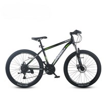 산악 로드 MTB 자전거 24인치 26인치 블랙 그린 블루, 브라이트 블랙, 24 인치