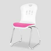 체어포커스 킹스 고정의자 KS700-FW, 바디(화이트), 방석(핑크)