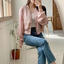 옷자락 여자 실키 크롭집업 사틴 글로시 봄항공점퍼 자켓