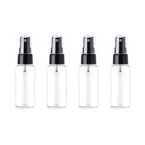 생활만 투명 분무기 스프레이용기, 투명 블랙스프레이 60ml x 4개 + 라벨, 1세트