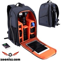 주닉스 ZNS-5011 카메라 DSLR 미러리스 대용량 백팩 배낭 가방, 그레이