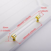캐비닛 아크릴 서랍 Handl 유럽 스타일 도구 캐비닛 블랙 골든 옐로우 빈티지 가구 핸들 실린더, 04 Gold-160mm