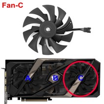 CPU 컴퓨터쿨러 쿨링팬 인텔 가성비 기본기가 바이트 슈퍼 그래픽 비디오 카드 용 쿨러 팬 교체, 03 fan C_01 RGB_01 Black
