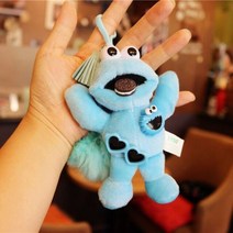 웃는엘모인형 엘모 굿즈 Elmo 세서미 스트리트 애착인형 완구 만화 쿠키 몬스터 소프트 인형, 15CM, 파란