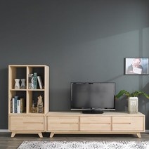 마리노 소나무 원목 TV 거실장 2200, 장식장