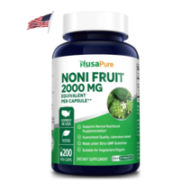 NusaPure Noni Fruit 누사퓨어 노니 2000mg 200 캡슐, 2g, 1개