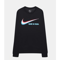 NIKE 남성 나이키 HBR 스우시 훕스 긴팔 티셔츠 DN2996-010 M NK SWSH HOOPS LS TEE