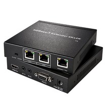 NEXT HD100RS-4K HDMI리피터 100M HDBase-T지원 4K거리연장기 RS232 및 이더넷신호전송 IR센서로 원격리모트컨트롤지원, 1개
