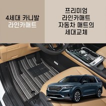 아트원 4세대카니발 라인카매트/바이오매트/자동차 매트/7인승/9인승/KA4, 7.체크브라운, 카니발9인승[1+2+3열](컴포트유)