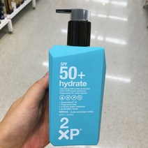 2XP SPF 50+ Hydrate Sunscreen Lotion 하이드레이트 선크림 로션 400ml, 1개