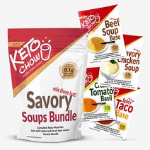 Keto Chow 맛있는 버라이어티 번들 | 케토 식사 대용 쉐이크 파우더 영양 완성 저탄수화물 맛있고 쉬운 대용품 지방을 선택한 단백질이 풍부한 음식 싱글 샘플, Single Serving, Variety Bundle