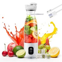 쉐이크 및 스무디용 휴대용 블렌더 개인 300W 슈퍼 모터 591.5ml(20온스) 스무디 USB 충전식 6000mAh 원 키 빠른 청소 체육관 여행 사무실 Eenten Bravo