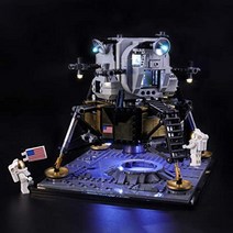 BRIKSMAX Store 방문 BRIKSMAX Led 조명 키트 Creator NASA Apollo 11 Lunar Lander - 레고 10266 빌딩 블, 단색, 한 사이즈