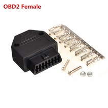차량용 진단기 컨넥터 obd obd2 16pin 암 확장 케이블 카 진단 인터페이스 커넥터 obd ii 암 변환기 obd2 male 케이블, obd2 여성 쉘
