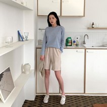 [바보사랑] 여자 캐주얼 밴딩 반바지 하프기장 숏 팬츠[옷자락]