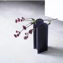 프리츠한센 이케바나 도자기 화병 항아리 아크릴 꽃병 눈부신 장식품 장식 작은 창의력 홈 룸 거실 입구, [01] black brown