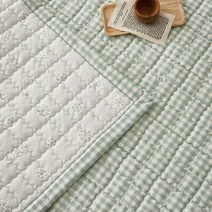 이솔홈 옴브레체크 30수 선염 광목 카페트 침대패드 Q, 옵션선택