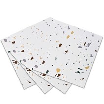리츠센 타일 60cm 붙이는데코타일, 테라조 화이트, 4개
