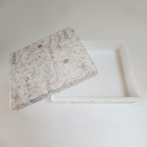 [BR] 테이크아웃 떡 포장 화과자 6호 우드락 고급 도시락 용기+뚜껑포함 / 1박스 32세트, [BR] 우드락상자+뚜껑 화과자6호 32세트