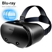 블루레이 플레이어 3D VR 헤드셋 스마트 가상 현실 안경 스마트폰용 컨트롤러가 있는 전화 렌즈 7 인치, 03 Blu-ray Version