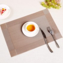 테이블 매트 식탁 접시 그릇 실리콘 방수 깔개 받침대, 가로X세로[30X45]cm, 브론즈