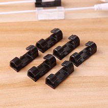 넘버원리빙 케이블 전선 정리 홀더 고정 클립 블랙 20개입, 3세트