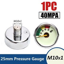 서바이벌게임 전술게임 PCP 페인트볼 스쿠버 딘 밸브 레귤레이터 펌프 M8x1 M10x1 스레드 미니 압력 게이, M10c40mpa x 1pcs