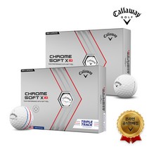 캘러웨이코리아 22년 크롬소프트 X LS 트리플트랙 or 일반 4피스 골프공 12알, 색상:일반 화이트, 일반 화이트