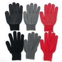 10켤레 작업용 무코팅 면 장갑 얇은 등산 스키 속장갑, 검정