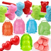 KC인증 - 눈뭉치 집게 틀 30종류/스노우 볼 메이커 모래놀이 눈오리 눈집게 눈사람 만들기 제조기 캠핑, 펭귄 눈틀-색상랜덤