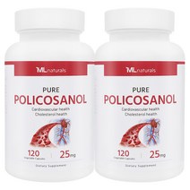 내추럴스 폴리코사놀 25mg, 120정, 2개