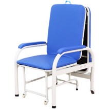 병원 보호자 간이 침대 의자겸용 접이식 간호베드, 파란색 넓어지고 두꺼워지고 강화됨(직접 설치)