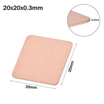 구리 호일 동박 GPU CPU 칩 RAM 냉각용 열 패드 히트 싱크 시트 노트북 구리 플레이트 스트립 심 0.3mm-2mm, 12 20x20x0.5mm