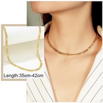 스네이크목걸이 뱀줄목걸이 18k 14k 실버 두줄 목걸이 Vnox- 얇은 스네이크 체인 목걸이 1 MM 골드 컬러