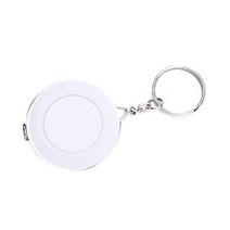 휴대용 개폐식 눈금자 센티미터/인치 줄자 미니 키체인 눈금자, WHITE, 1.5m
